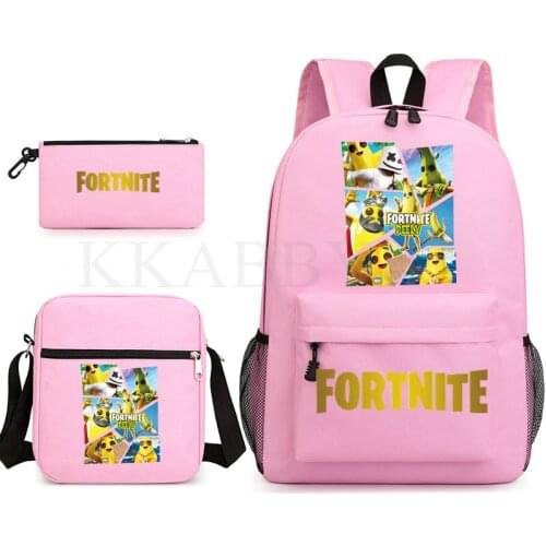 3 pcs set FORTNITE School Bag Students Boys Girls School bag new pattern schoolbag Game fashion Backpack