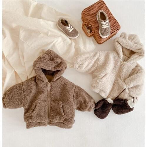 Children Outerwear Winter Thick Fleece Toddler Boys Coats And Jackets Hooded Kids Overcoat Baby Outerwear For Boys Girls Jackets