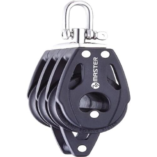 Marine Boat Yacht Sailboat Hardware 40mm 1 9/16 inch Triple Swivel Shackle Becket Block Master BB-0406F