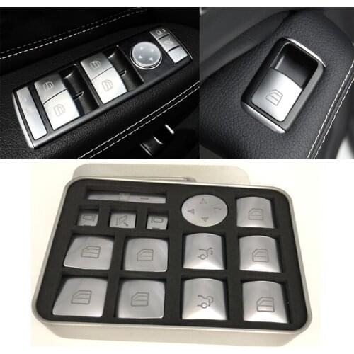 Car Window Glass Lift Button Sticker For Mercedes Benz A B C E class GLA CLA GLK GL ML GLE