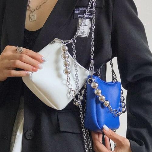 Solid Color Mini Tote Bucket Bag 2021 New High-quality PU Leather Womens Designer Handbag Chain Shoulder Messenger Bag Purses