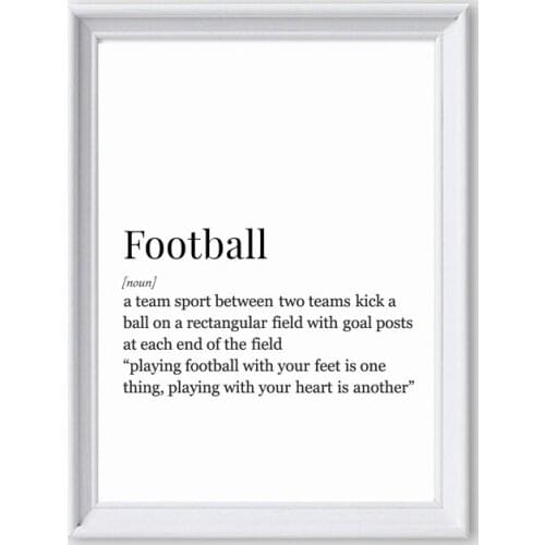 Soccer Football Definition Prints Canvas Painting Football Poster Boys Room Wall Art Decor