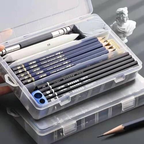 Double Layer Empty Pencil Box,Sketch Pencil Case,Paint tool And Single Set