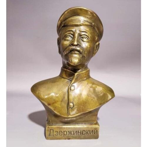 Politician Revolutionary Dzerzhinsky Bust Brass Statue