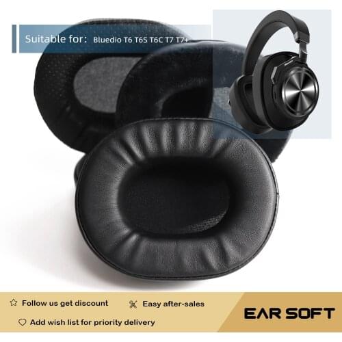 Earsoft Replacement Ear Pads Cushions for Bluedio T6 T6S T6C T7 T7+ Headphones Earphones Earmuff Case Sleeve Accessories