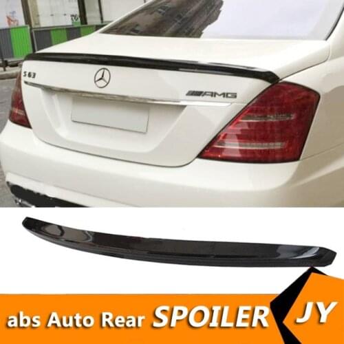 For W221 Spoiler 2007-2015 Mercedes-Benz W221 S-class S300 S350 Spoiler YV ABS plastic Material Car Rear Wing Color Rear Spoiler