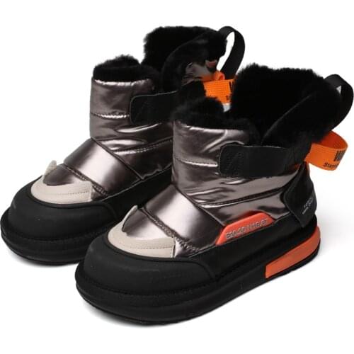 Winter Kids Shoes Casual Short Boots Children Ankle Boots Winter Keep Warm for Boys Girls Plus Velve Inside SZ184
