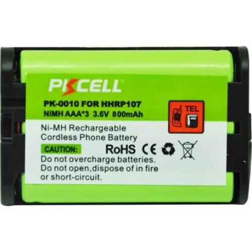 1Pcs PKCELLNiMH Battery Pack 800mAh 3.6V AAA*3 NI-MH Cordless Phone Battery For HHR-P107 (PK-0010)