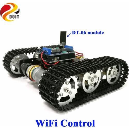 DOIT WiFi Control Smart Tank Car Chassis Crawler Tracked Robot Competition for Arduino UNO Motor Drive DIY