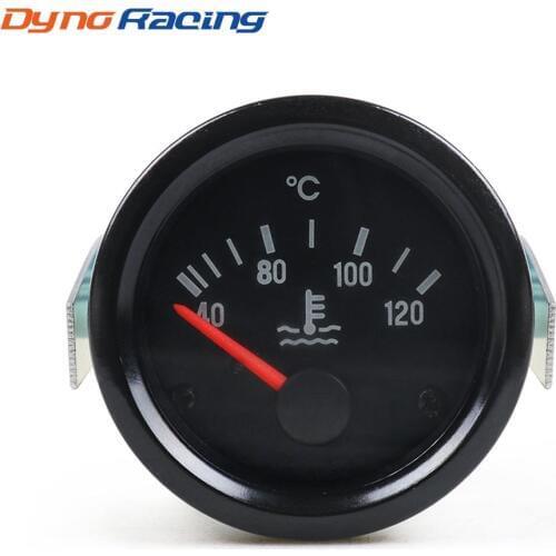 2" 52mm Car Water Temp Gauge 40-120 Celsius Pointer 12V Water Temperature Temp Gauge Yellow Light Car Meter Without Sensor
