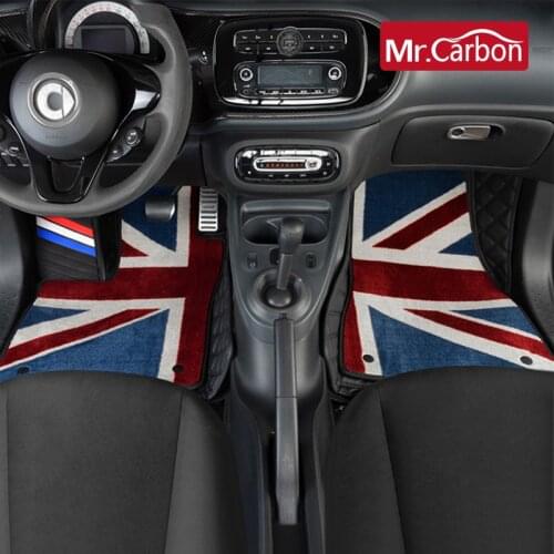 Car Floor Mat PU Leather Carpet Protcetion Decoration For Mercedes Smart fortwo forfour 453 Car Foot Pad Styling Accessories