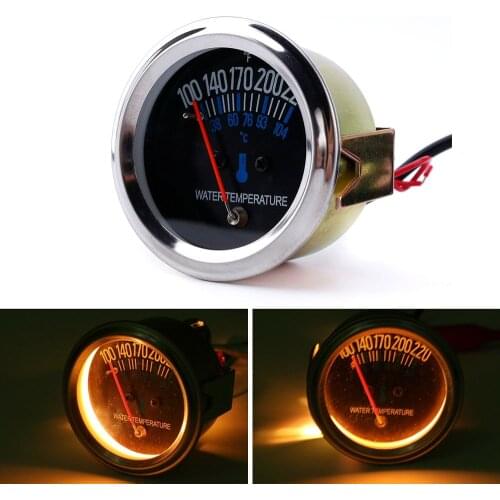 2" 52mm Digital Car Water Temp Temperature Gauge 12V 100-200℃ LED With With Water Temp Joint Pipe Sensor Adapter Auto Meter