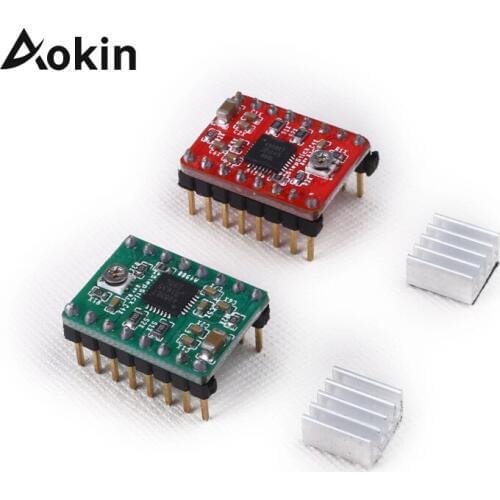 3D Printer Parts StepStick A4988 4988 Stepper Motor Driver Red Green Ramps 1.4 Reprap With Heatsink