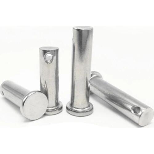 M8 Stainless Steel Column Pin Flat Head with Hole Position Pins GB882 Length 16-100mm