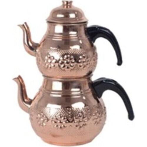 Copper teapot big size black handle Turkish Ottoman products tea sets