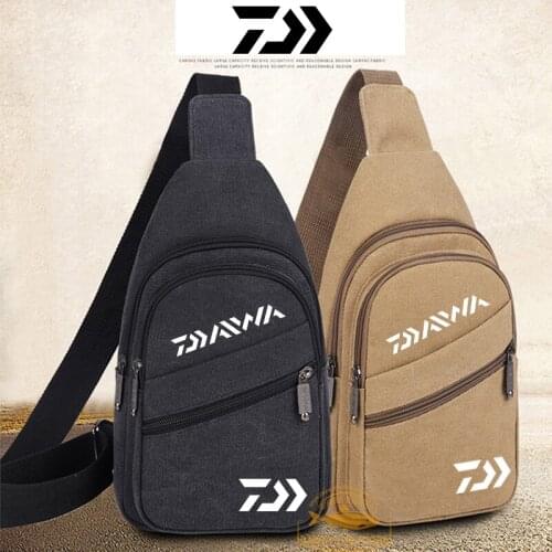 2020 Daiwa New Mens Fishing Chest Bag Fashion Casual Shoulder Messenger Bag Outdoor Multifunctional Canvas Chest Bag