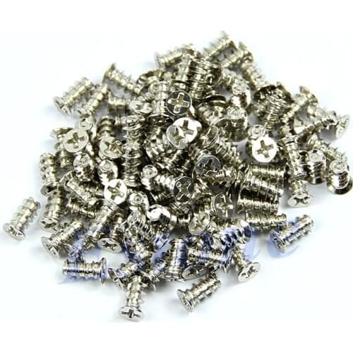 New Silver Computer PC Case Cooling Fan Heat Dissipation Screws Fixer 100pcs A2UD