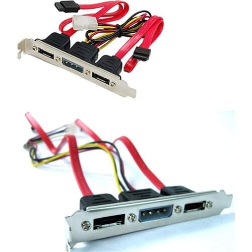 Single/Dual Port ESATA Cable 4 Pin IDE Power Cable SATA to ESATA Power Cable
