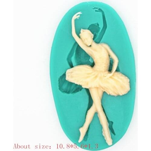 P514 Ballet girl DIY gypsum mould to turn sugar silicone mold chocolate mold