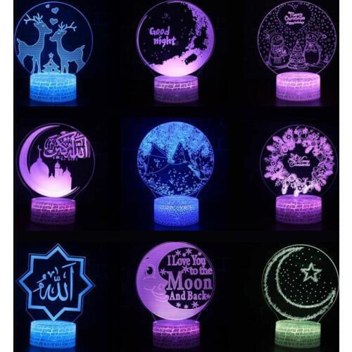 Valentines Day Gifts Desk Lamp Childrens Room Decoration 3d Nightlight Remote Touch Switch Table Lamps For Living Room