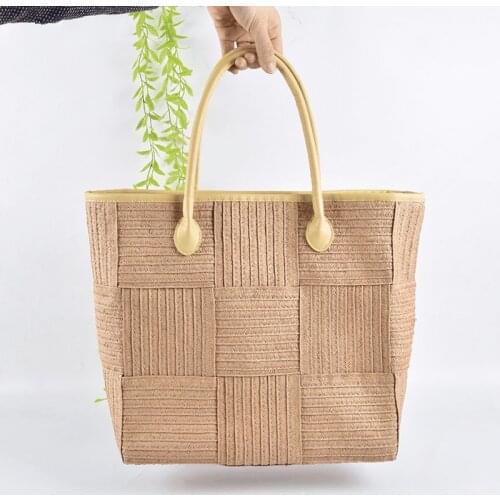 Casual Large Capacity Tote Straw Bags for Women Handmade Wicker Woven Handbags Summer Beach Straw Bag Lady Big Purses Bali Sac