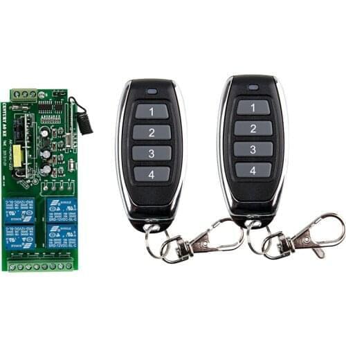 AC 220 V 85v 110v 120v 220v 250v 10 A 4 CH RF Wireless Remote Control Receiver Transmitter 433mhz