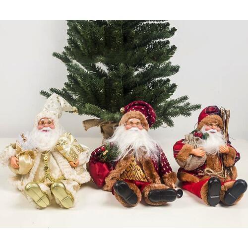 With Gift Christmas Santa Claus Sitting Doll Merry Christmas New Year Home Decor Children Gift Xmas Doll Christmas Tree Decor 3