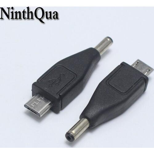 1pcs 3.5*1.1mm Male Plug to 5Pin Micro USB DC Power Plugs Charging Connector Adapter for Phone Laptop