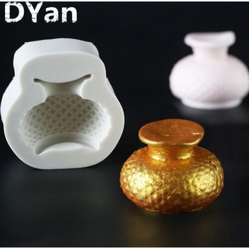 Silicone Mold Vase Flower Set Flower Sugar Cake Mold Handmade Soap Mold Chocolate DIY Vase Mold A1371