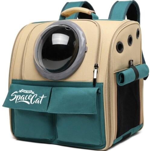 Type 1203 Pet Bag Cat Go Out Large-Capacity Canvas School Bag Ventilation Portable Shoulder Cat Backpack Light and Beautiful