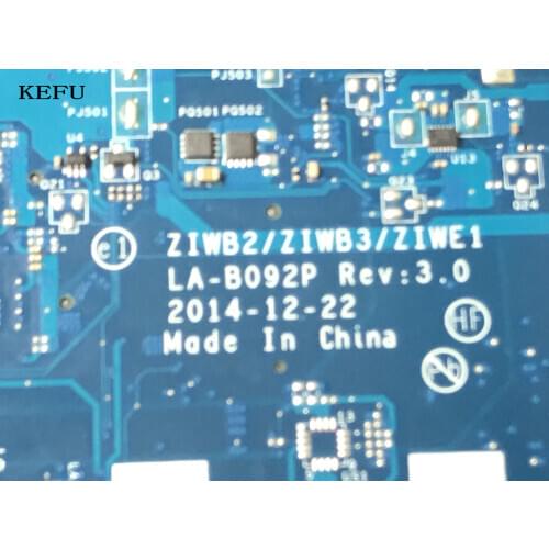 BRAND NEW. ZIWB2 / ZIWB3 / ZIWE1 LA-B092P B50-70 NOTEBOOK MAINBOARD for Lenovo B50-70 MOTHERBOAR ,onboard processor I3-4030u