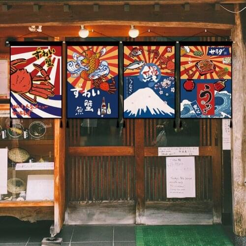 Japanese Wall Art Painting Canvas Posters Solid Wood Hanging Scroll Painting Home Decor Sushi Restaurant Wall Decor Tapestry