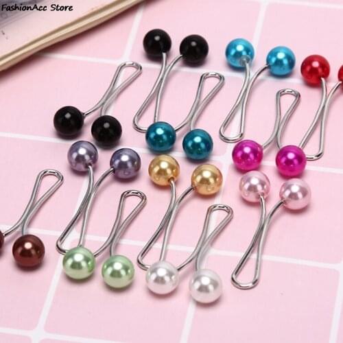 12pcs Pearl Scarf Brooch Pin Headscarf Shawl Scarf Lady Muslim Scarf Hijab Clips