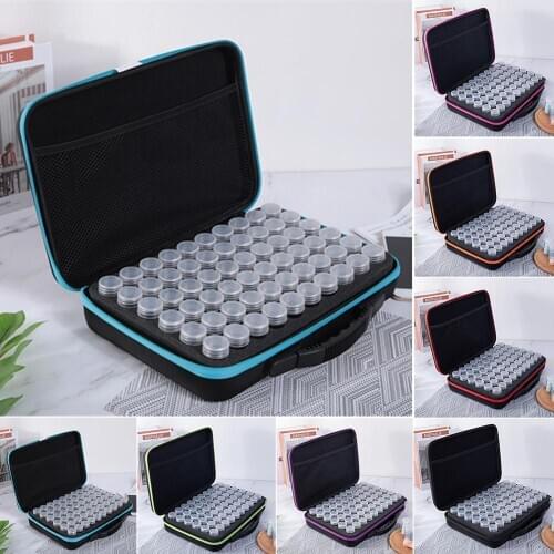60 Bottles Diamond Painting Accessories Container Storage Bag Box Carry Case Diamond Embroidery Tools Handbag with Bottle