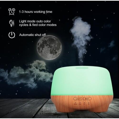 Humidifier Diffuser Aromatic Aromatherapy 500 ML Remote Control LED Discoloration Light Mute Can Be Timed YANKE