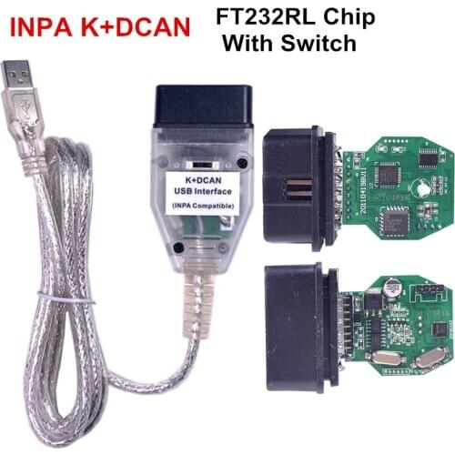 B--M--W INPA K+CAN K CAN INPA With FT232RL Chip with Switch For INPA K DCAN USB Interface Cable