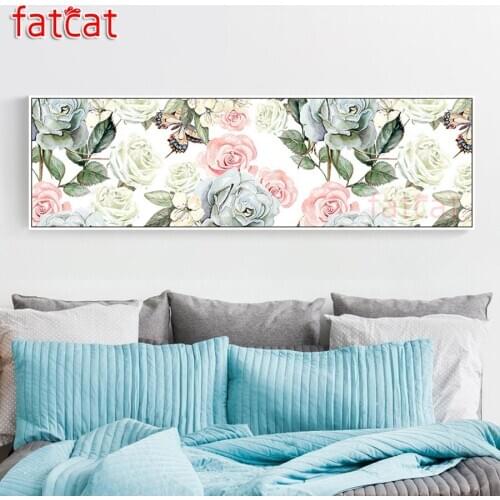 FATCAT Colorful watercolor flowers large 5D Diy Daimond Painting Full Square Round Drill Rhinestone Embroidery Sale AE1885