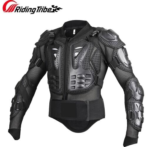Riding Tribe Motorcycle Rider Body Armor Motocross Off-Road Safety Protection Jacket Chest and Spine Protector Gear Set