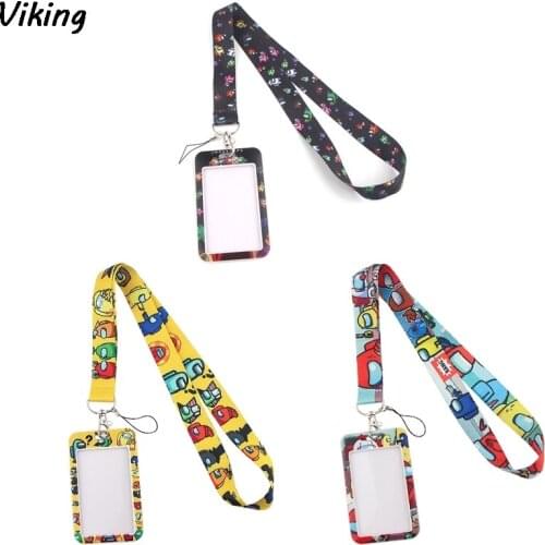 G1684 Cartoon Lanyard Keychain keys Badge Mobile Phone Rope Kids Gifts Card Holder Cover With Cartoon Lanyard