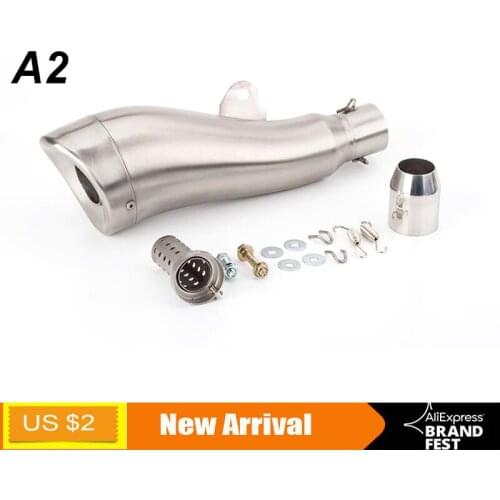35-51mm Dolphin Alien Motorcycle Exhaust Pipe Muffler CB400 CB600 Z750 Z800 530 MT07 GY6 Motorbike Muffler Silencer DB Killer