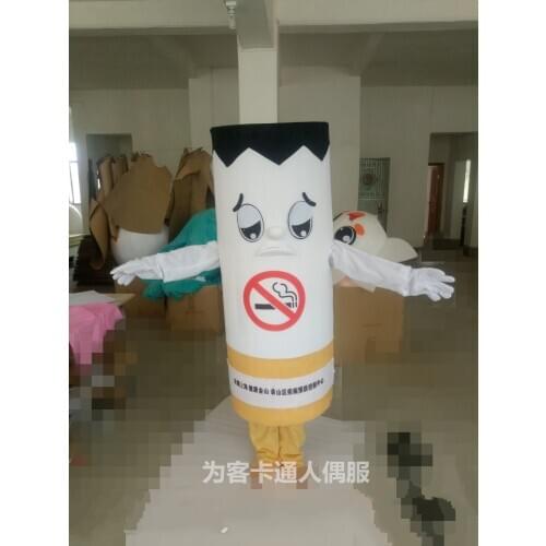 Adult Smoke Mascot Costume Cigarette Tobacco Mascot Fancy Dress Christmas Cosplay for Halloween party event