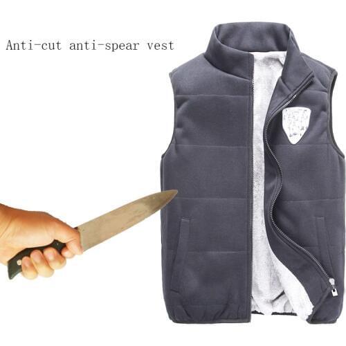 2017 New Arrival Anti-cut anti-stab casual vest autumn winter men stab resistant outfit self-defense plus velvet anti-cut vest