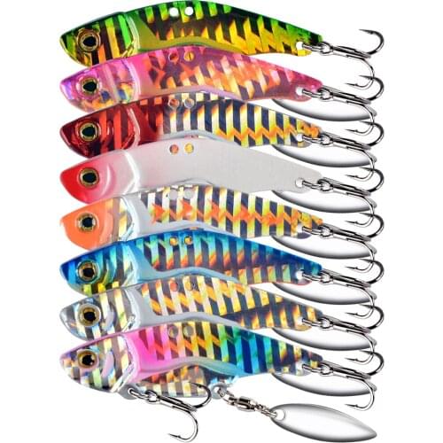 ALEURRE Metal Shrimp Fishing Lure Jig Pike Spinners 12g 16g Luminous Jigging Bait 1Piece/Lot VIB Lures