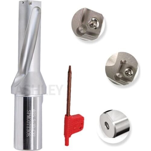 U drill violent drill SP 59mm -60mm 4D 5D drill fast bit jet drill for CNC lathe with reaming with SPMG09 insert