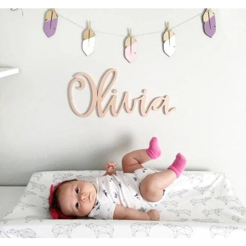 Nursery Name Sign for Baby Wooden Letters Kids Baby Room Personalized Hanging Name Baby Shower Gift Custom Nursery Name Sign
