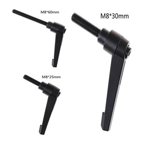 1Pcs Black M8 25/30/60mm Clamping Lever Machinery Adjustable Handle Locking External Male Thread Knob Hex Screws