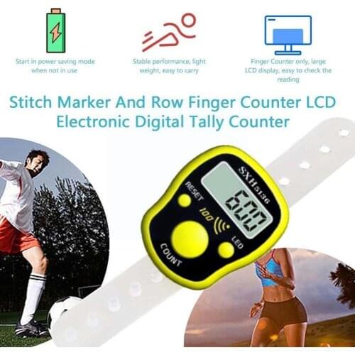 1 Pc Mini Stitch Marker Row Finger Counter Lcd Electric Weave Display Knitting Light Sewing Tool Digital For Buddha Pray Ou Z8L7