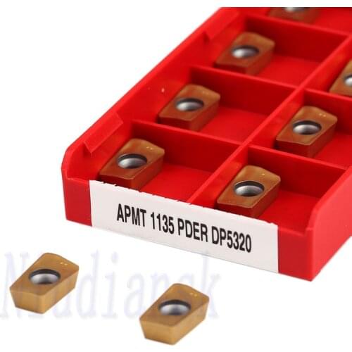 10Pcs APMT1135PDER DP5320 Milling Cutter APMT1604PDER PD5320 Carbide Inserts CNC Lathe Tools Milling Blades Steel Turning Tools