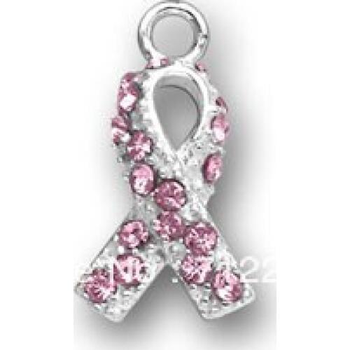 10pcs a lot silver plated pink crystal stone ribbon jewelry mother(184140)