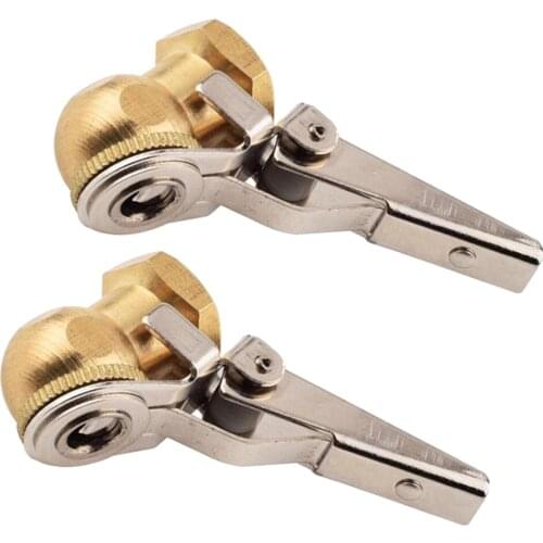 2Pcs 1/4" NPT Ball Foot Air Chuck With Clip, Truck Auto Car Tire Hose Tool